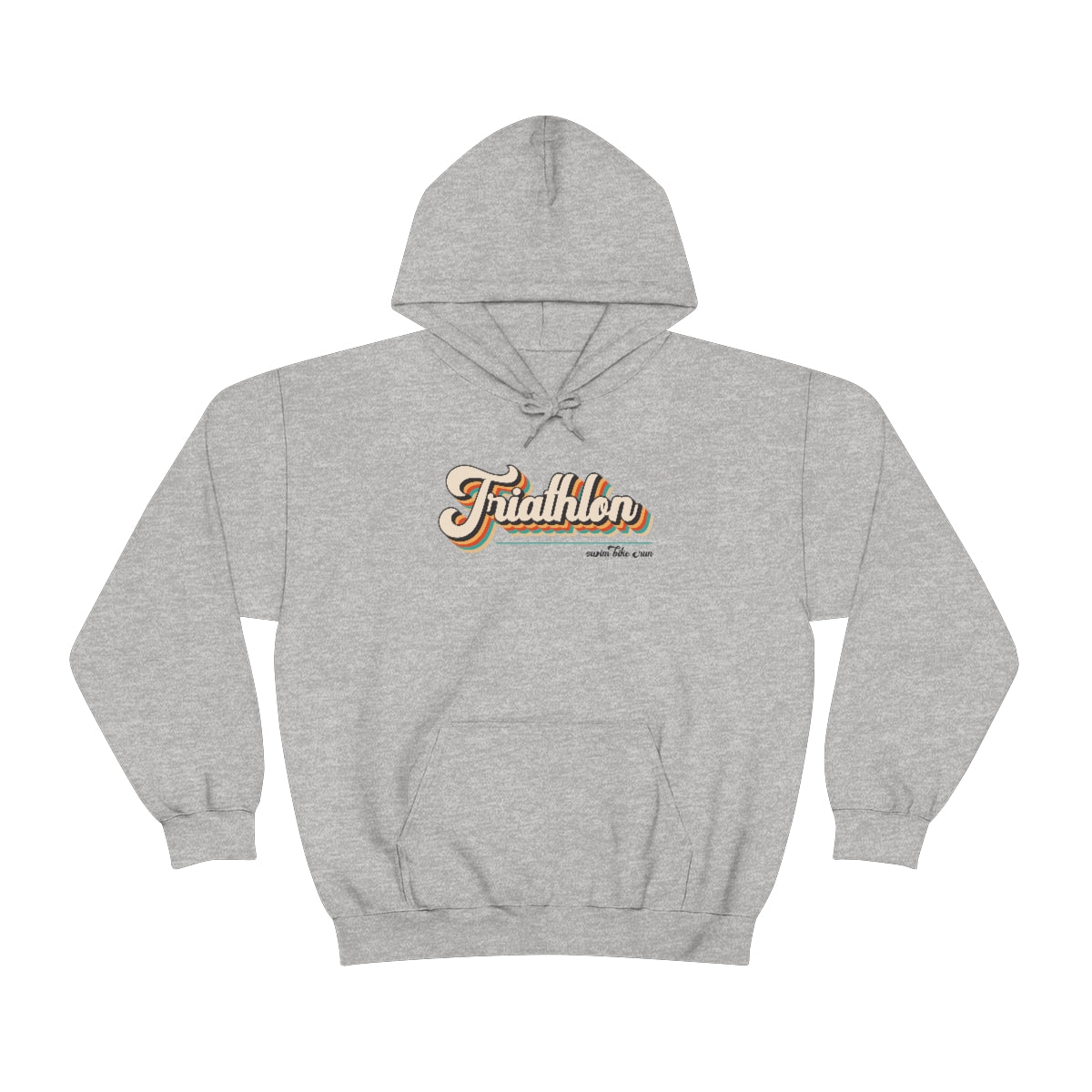 "Triathlon" Retro Unisex Hooded Sweatshirt
