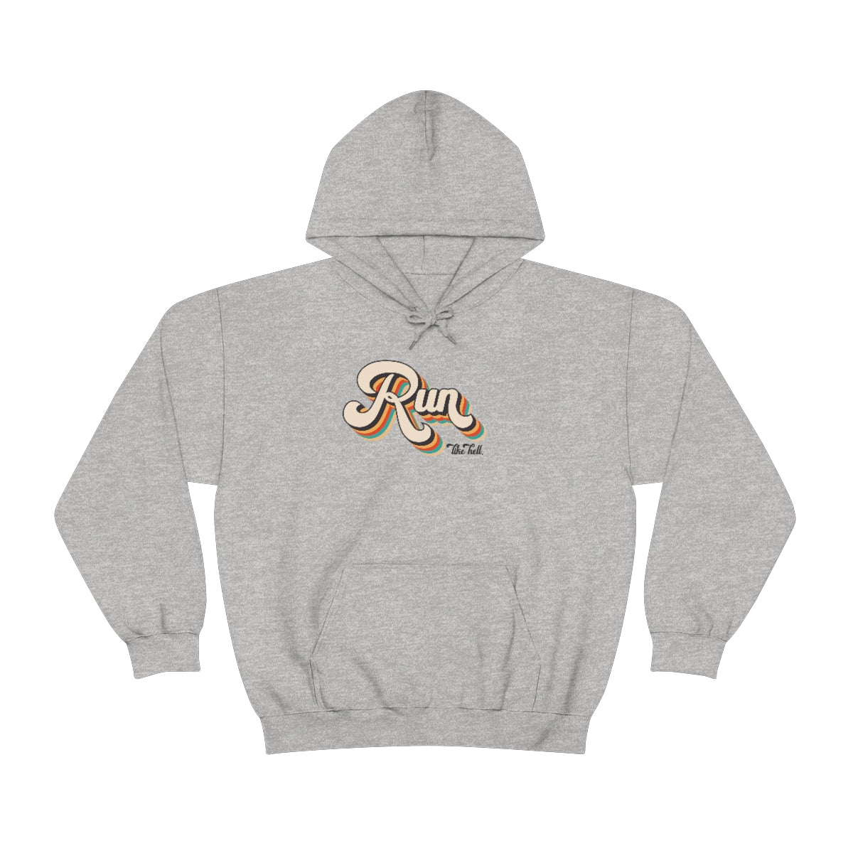 "Run Like Hell" Retro Unisex Hooded Sweatshirt