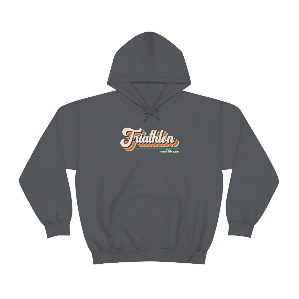"Triathlon" Retro Unisex Hooded Sweatshirt