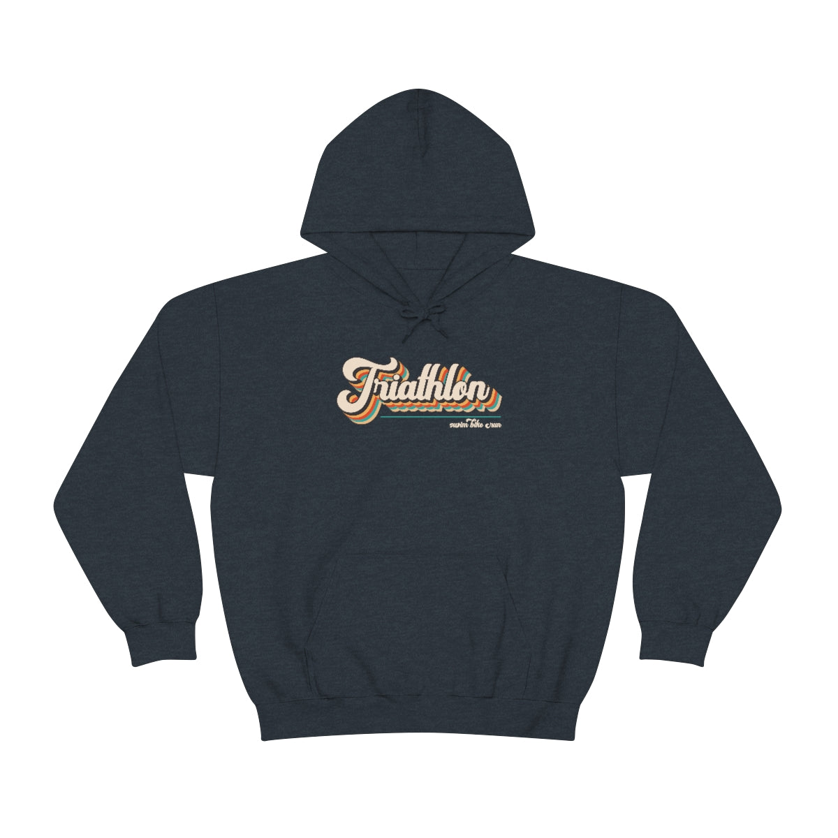 "Triathlon" Retro Unisex Hooded Sweatshirt