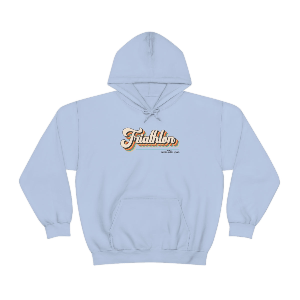 "Triathlon" Retro Unisex Hooded Sweatshirt