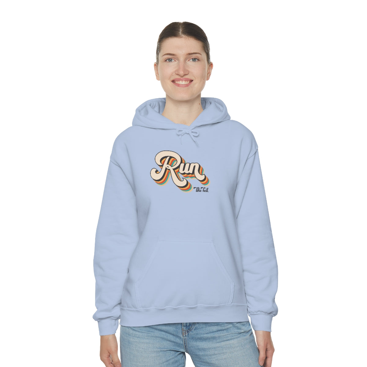 "Run Like Hell" Retro Unisex Hooded Sweatshirt