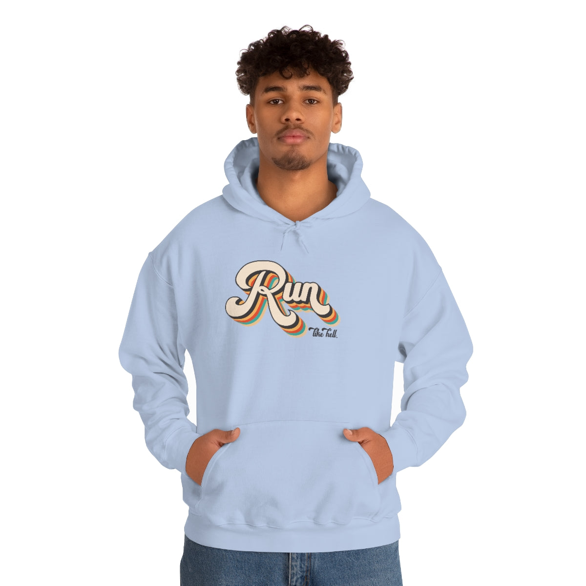 "Run Like Hell" Retro Unisex Hooded Sweatshirt