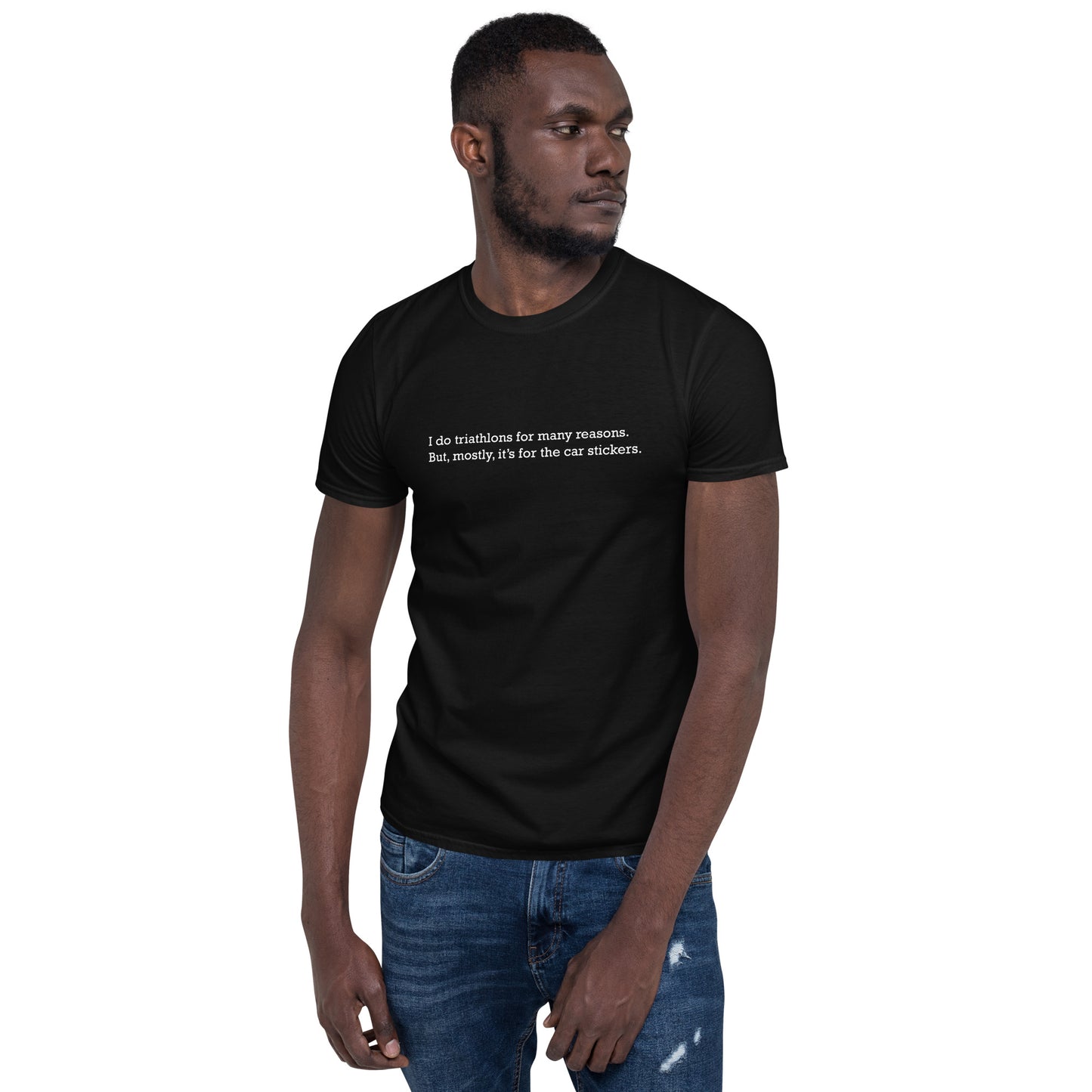 "I do it for the car stickers" Super Soft Unisex T-Shirt