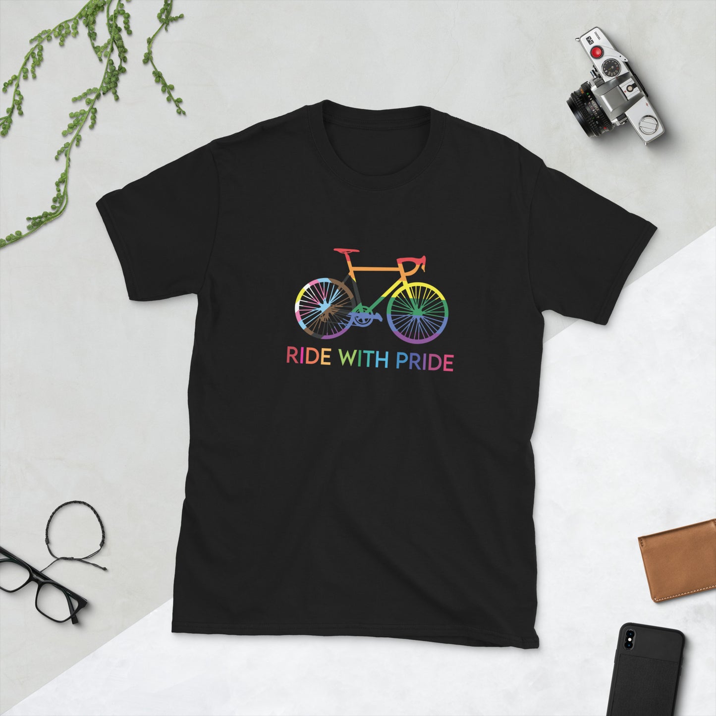 "RIDE WITH PRIDE" Short-Sleeve Unisex T-Shirt