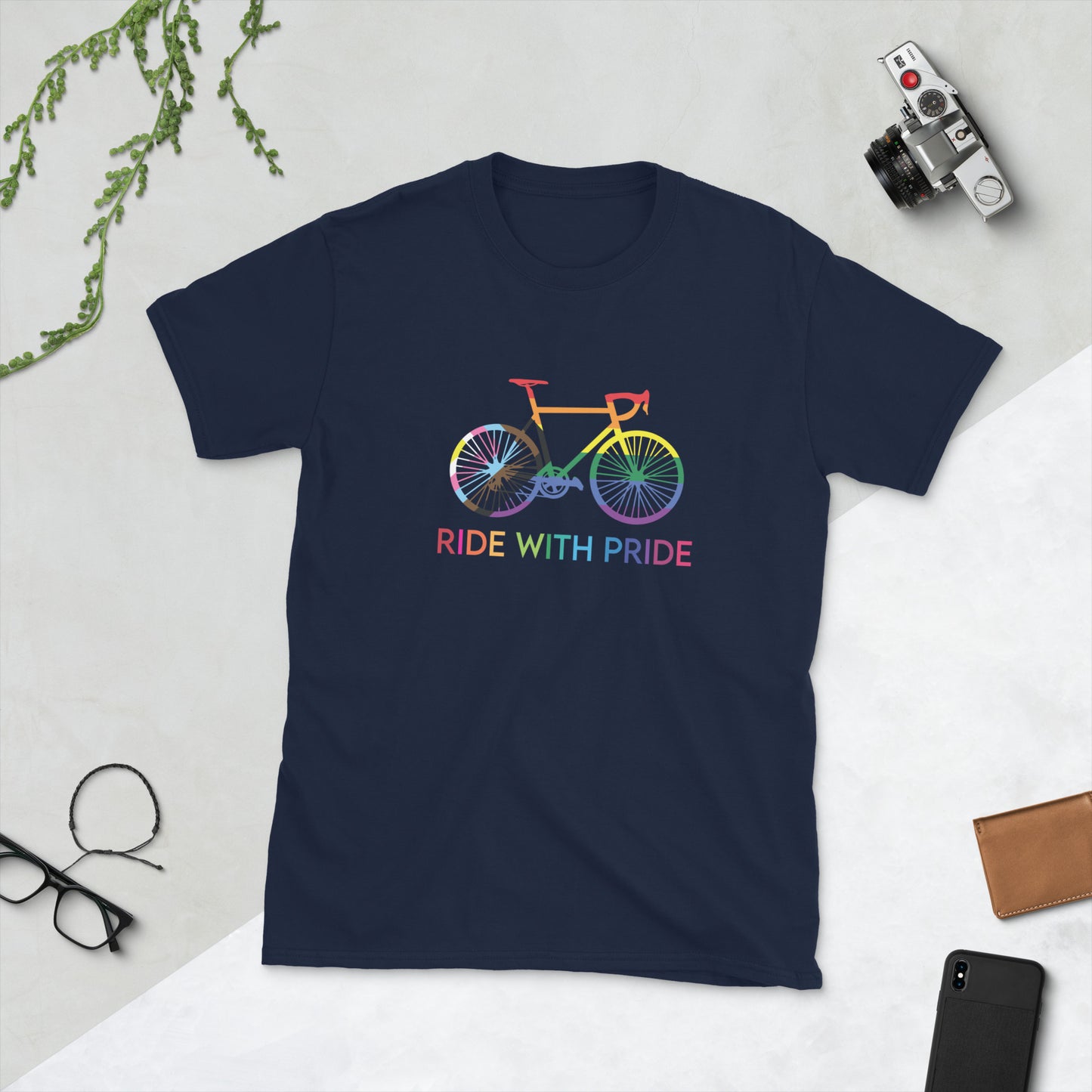 "RIDE WITH PRIDE" Short-Sleeve Unisex T-Shirt