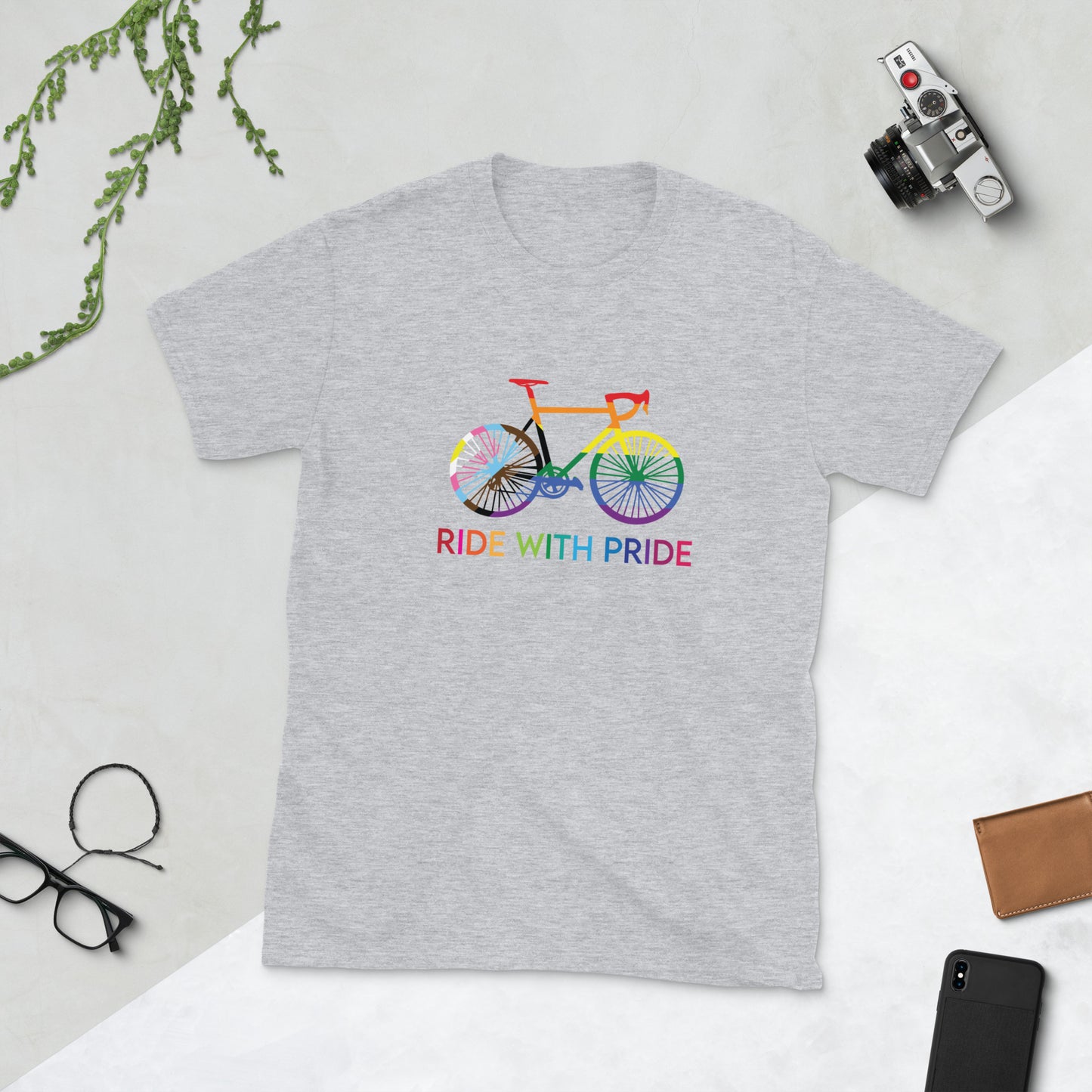 "RIDE WITH PRIDE" Short-Sleeve Unisex T-Shirt