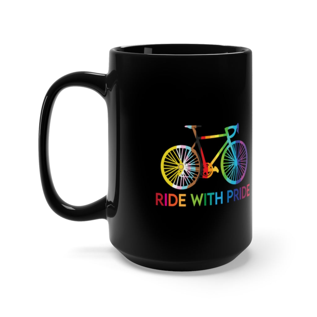 "Ride with Pride" Black Mug 15oz