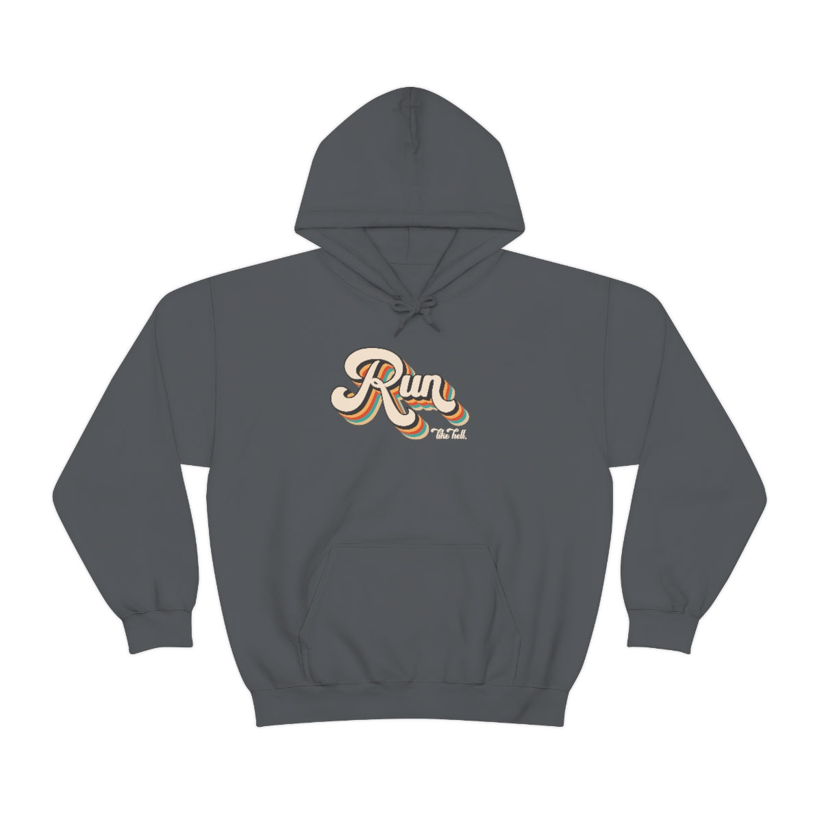 "Run Like Hell" Retro Unisex Hooded Sweatshirt