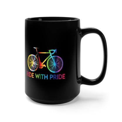 "Ride with Pride" Black Mug 15oz