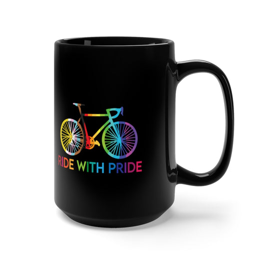 "Ride with Pride" Black Mug 15oz