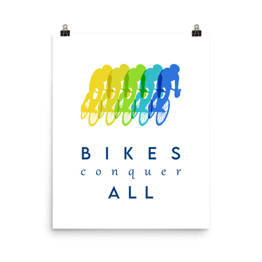 "5 Cyclists" Poster