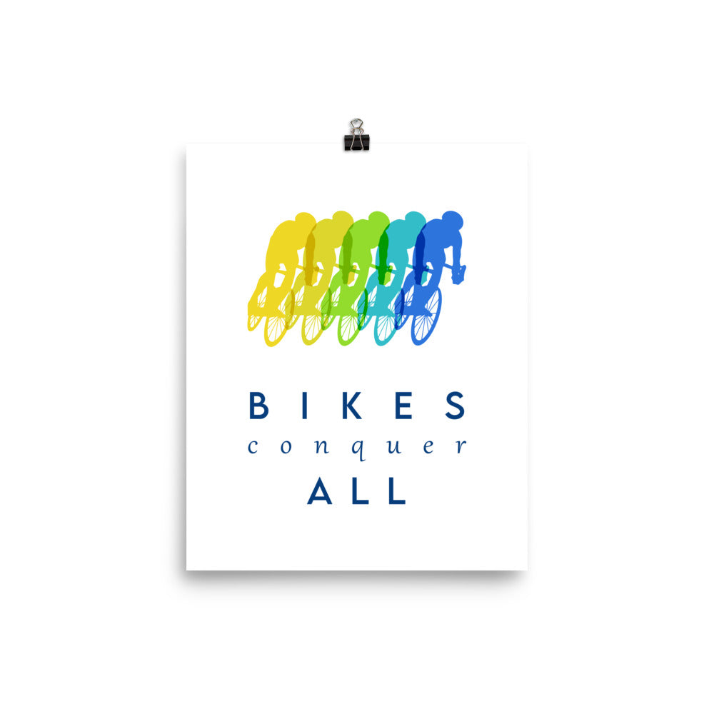 "5 Cyclists" Poster