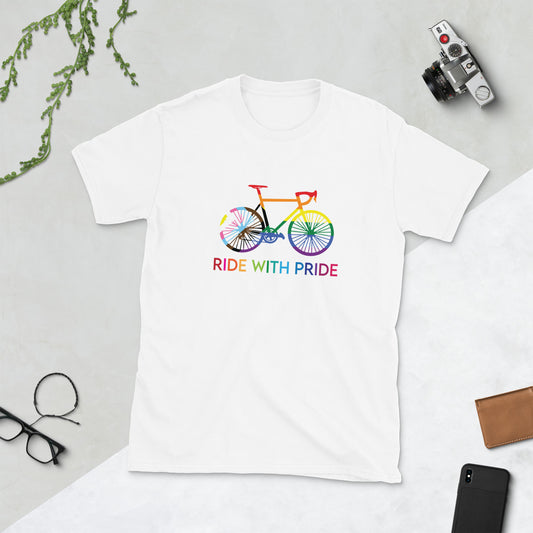 "RIDE WITH PRIDE" Short-Sleeve Unisex T-Shirt